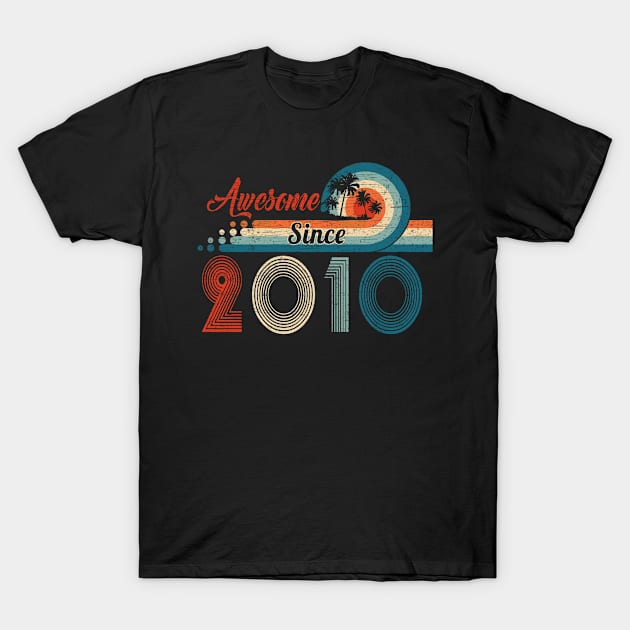 12 Year Old Gift Awesome Since 2010 Vintage Birthday T-Shirt by DanielHeresmo